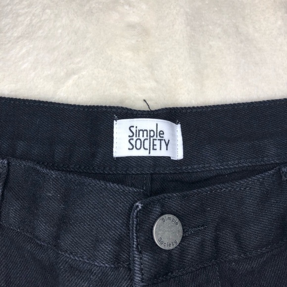 Simple Society Super High Rise Black Denim Jeans Sz 17/33 - Picture 5 of 8